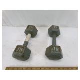 Two Fifteen Pound Hand Weights