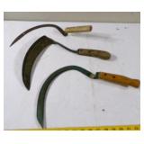 Three Hand Scythes