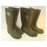 Green Work Boots - Size 10 Likely
