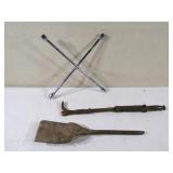Cross Iron, Nail Puller and Ash Shovel