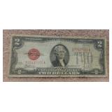 Single $2 Bill Red Seal - 7155