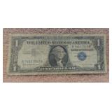 One Dollar Bill Silver Certificate - Blue Seal