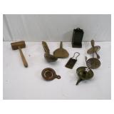Mallet, Matchbox, Wooden Spoon and Ladle