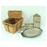 Spice Rack and Baskets
