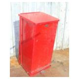 Red Foot Activated Trash Bin