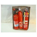 Two Full One Not Fire Extinguishers