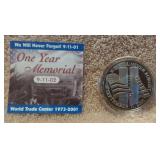 One Year 911 Memorial - Troy Ounce Silver