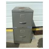 Gray Two Drawer Filing Cabinet