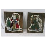 Father Christmas on Rustic Boards - Bruce Stacy