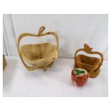 Expanding Wooden Baskets and Apple