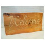 Wooden WELCOME Sign