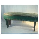 Rustic Green Bench