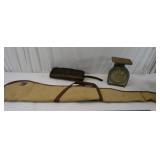 Gun Case and Scale and Leather Work Purse