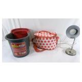 Roto Mop, polka Dot Bag and lamp