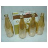 Four Golden ENCORE Beer Bottles