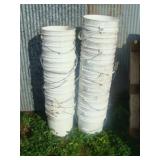 #1 Stack of White 5 Gallon Pails