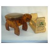 Wooden Turtle Foot Stool and Veggie Box