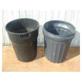 Two Trash Bins - No Lids