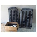 Two Poly Shelving Units with Legs