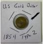 1854 US gold dollar Type 2