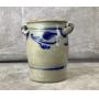 Vintage 7.5x5.3/4" Blue decorated pottery jar