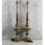Vintage pair of heavy tall Lamps (196)