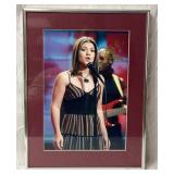Kelly Clarkson autographed photo framed