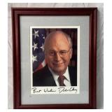 Dick Cheney signed, framed photo