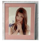 Early Britney Spears autographed framed photo