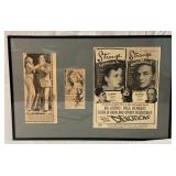 Bob Hope, Heather Locklear autographed display