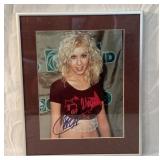 Christina Aguilera autographed framed picture