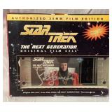 John De Lancie "Q" signed film cell Star Trek