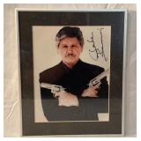 Charles Bronson autograph framed picture