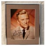 Kirk Douglas autographed framed picture