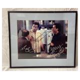 Framed Jerry Seinfeld show autographs
