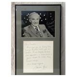 Jonathan Harris, autograph and letter