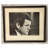 Ted Kennedy signed framed photo