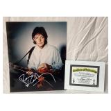 Paul McCartney signed 8 x 10 with certificate