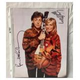 Paul and Linda McCartney signed pic with CERT