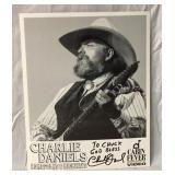 Charlie Daniels autographed 8 x 10 card