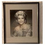 Debbie Reynolds autographed framed picture