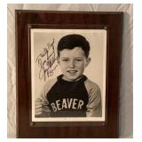 Jerry Mathers the Beaver autographed framed