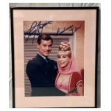 Larry Hagman, Barbara Eden autographed photo