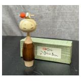 Japanese geisha girl bottle stopper wood 6