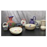 9 pc Pottery group