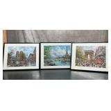 3 PARIS PRINTS J. CHANDON15X18