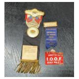 Antique North Carolina 1930s ribbon badges