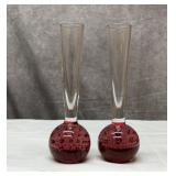 2 Holmgaard mid-century, modern art, glass v