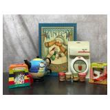 Gift Box snowman coffee, pot, two coffeemugs,