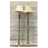 2- vintage floor lamps 60